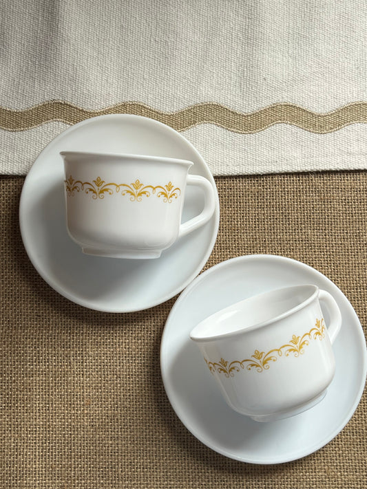 Acropal France - Cup and Saucer Set of Two